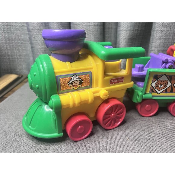 Fisher Price Little People Zoo Safari Train Music Sounds 5 Animals Lot Toy - Picture 4 of 12